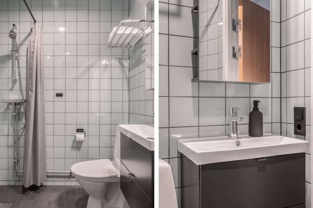 HomeX Hotel Täby delat kök och lounge i gemensam yta med terrass