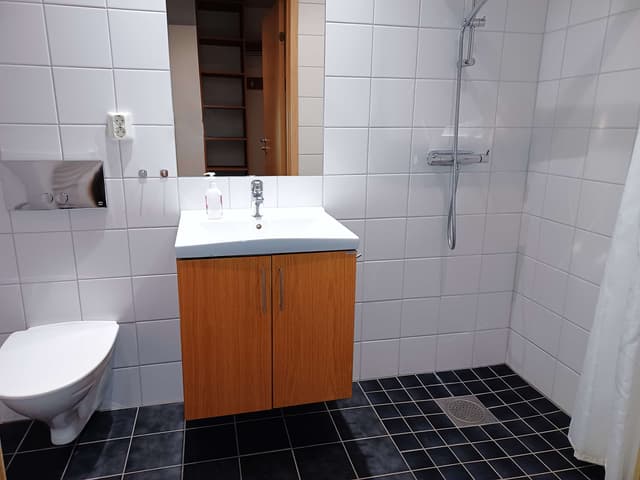 Skidlägenhet nära Åre torg med privat bastu, tre sovrum, skidförvaring och garageparkering