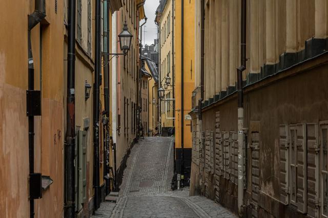 Mysig vardagsrumsdel med skandinavisk design i Gamla Stan