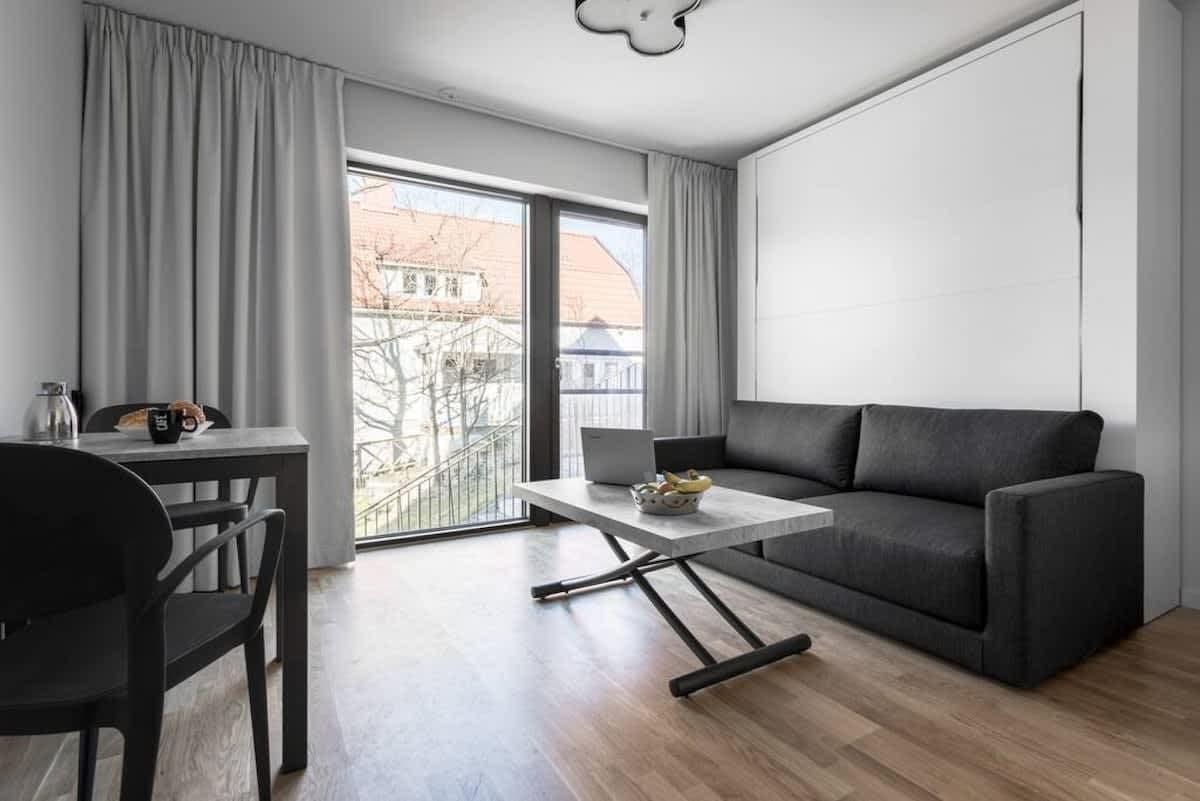 Studio apartment interior at Lidingö island with Wi-Fi and free parking