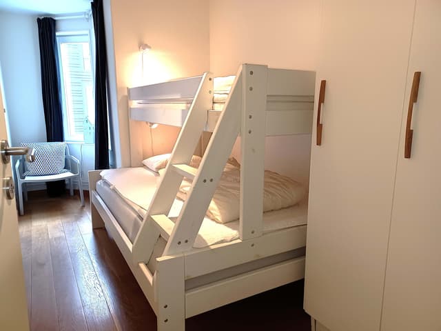 Duplex apartment in Åre with south-facing views, fireplace living room and private sauna