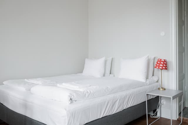 Cozy studio interior in St. Eriksplan, Stockholm, located in a historic building.