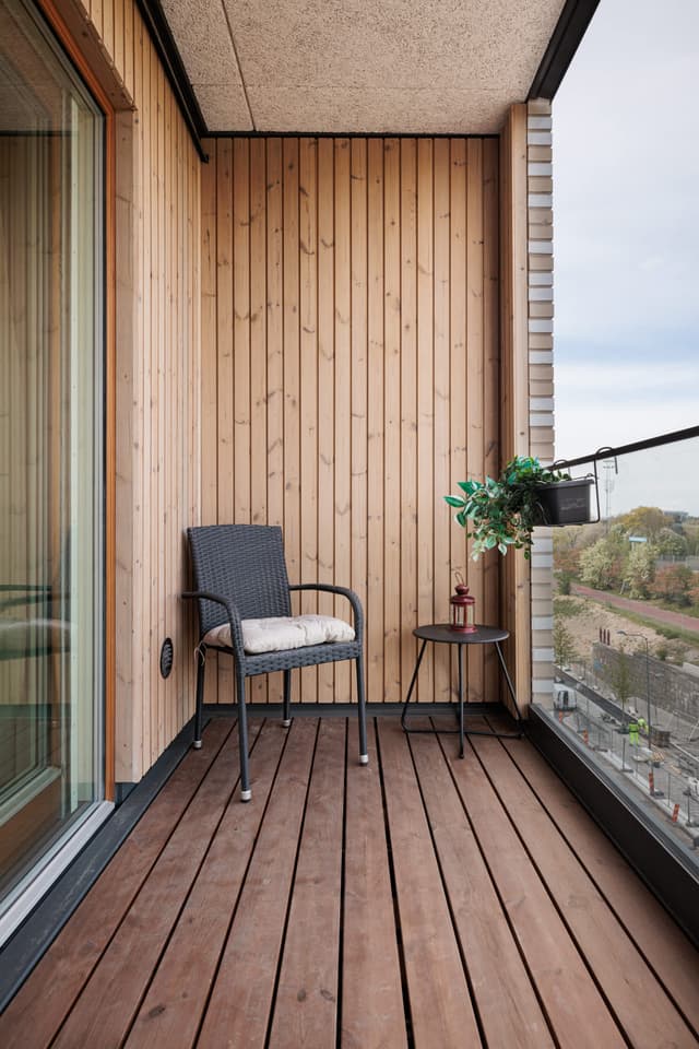 Skandinavisk studio med privat balkong på Kungsholmen, Stockholm