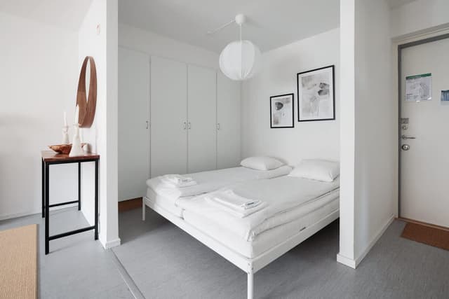 Studio med bäddsoffa och fullt utrustat kök i SoFo, Stockholm
