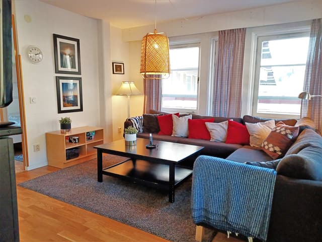 Ski-in/ski-out lägenhet i centrala Åre med privat bastu nära backen, liftarna och torget