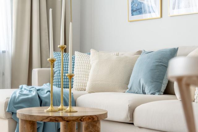 Bright living room in Sundbyberg apartment.