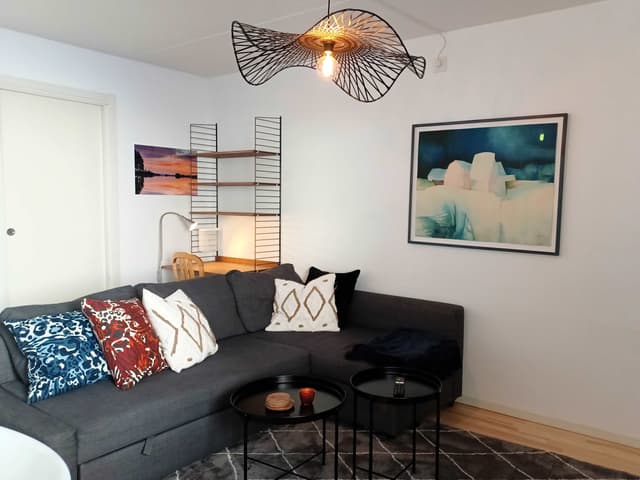 Ski-in-lägenhet i centrala Åre nära backar, liftar och torget, med privat bastu