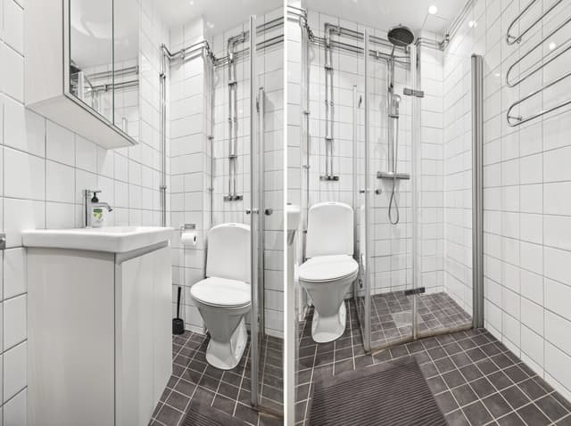Cozy studio interior in St. Eriksplan, Stockholm, located in a historic building.