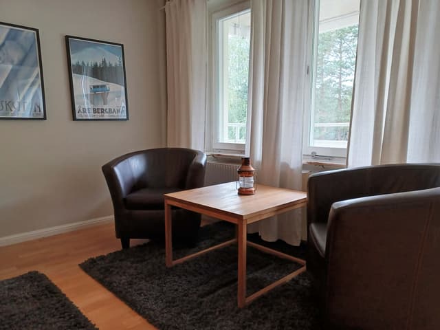 Apartment in central Åre with sauna, three bedrooms, ski storage and drying cabinet, near lifts and restaurants.
