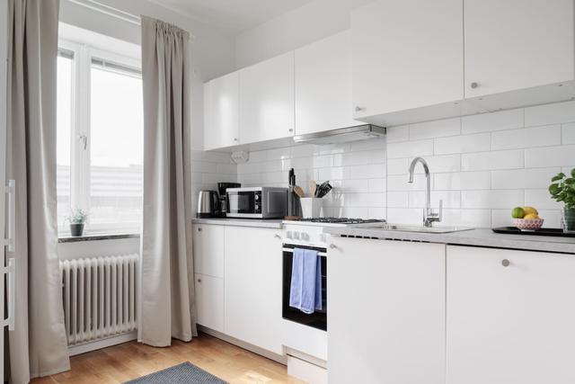 Modern kitchen in Stockholm apartment near Södermalm