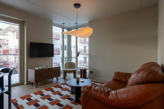 lägenhet i Åre, balkong, privat bastu, skidförråd, mysig lounge, centralt boende i Åre