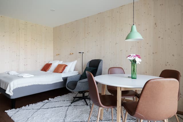 Skandinavisk studio med privat balkong på Kungsholmen, Stockholm