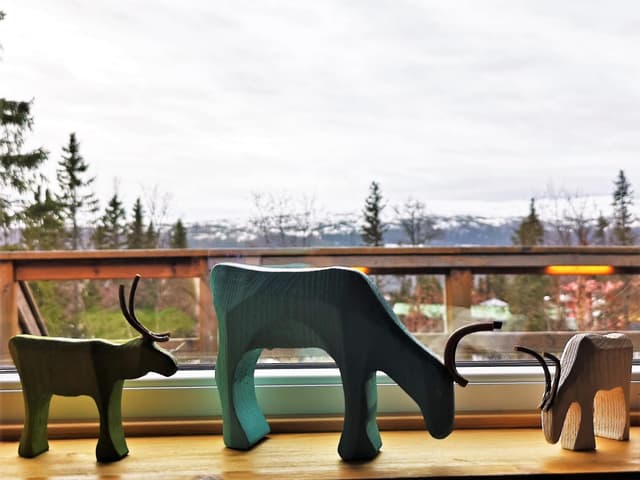 Semi-detached apartment in Björnen near ski lift and slopes, with south-facing patio and open living space