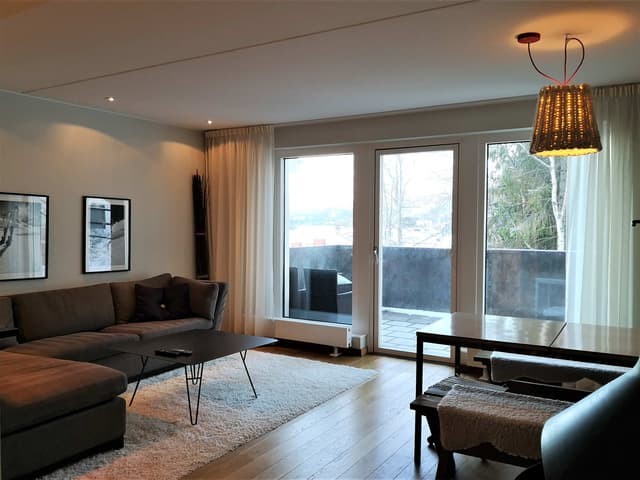 Apartment in central Åre with private sauna, fireplace and patio near ski system, restaurants and shopping
