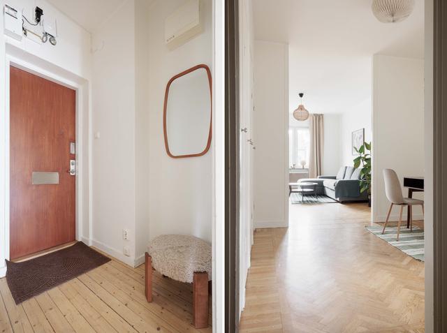 Lägenhetsbalkong mot grönska i Sundbyberg, Stockholms förort