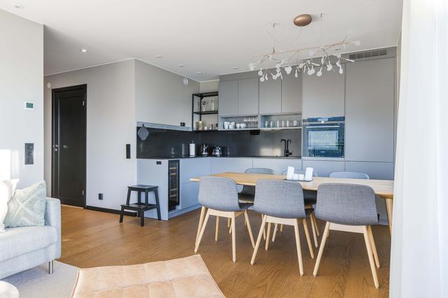 Interiör av modern 3-rumslägenhet i Åre med fjällutsikt