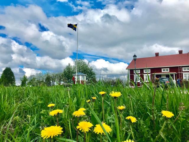 Skandinaviskt hus i Hammerdal exteriör; Vardagsrum med öppen spis; Mysig bastu; Rustikt kök; Sovrum med träbjälkar