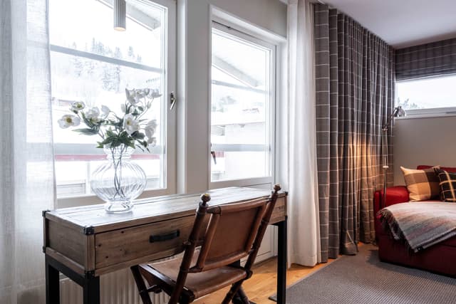 Fjällortslägenhet med privat bastu, ljust vardagsrum, fullt utrustat kök